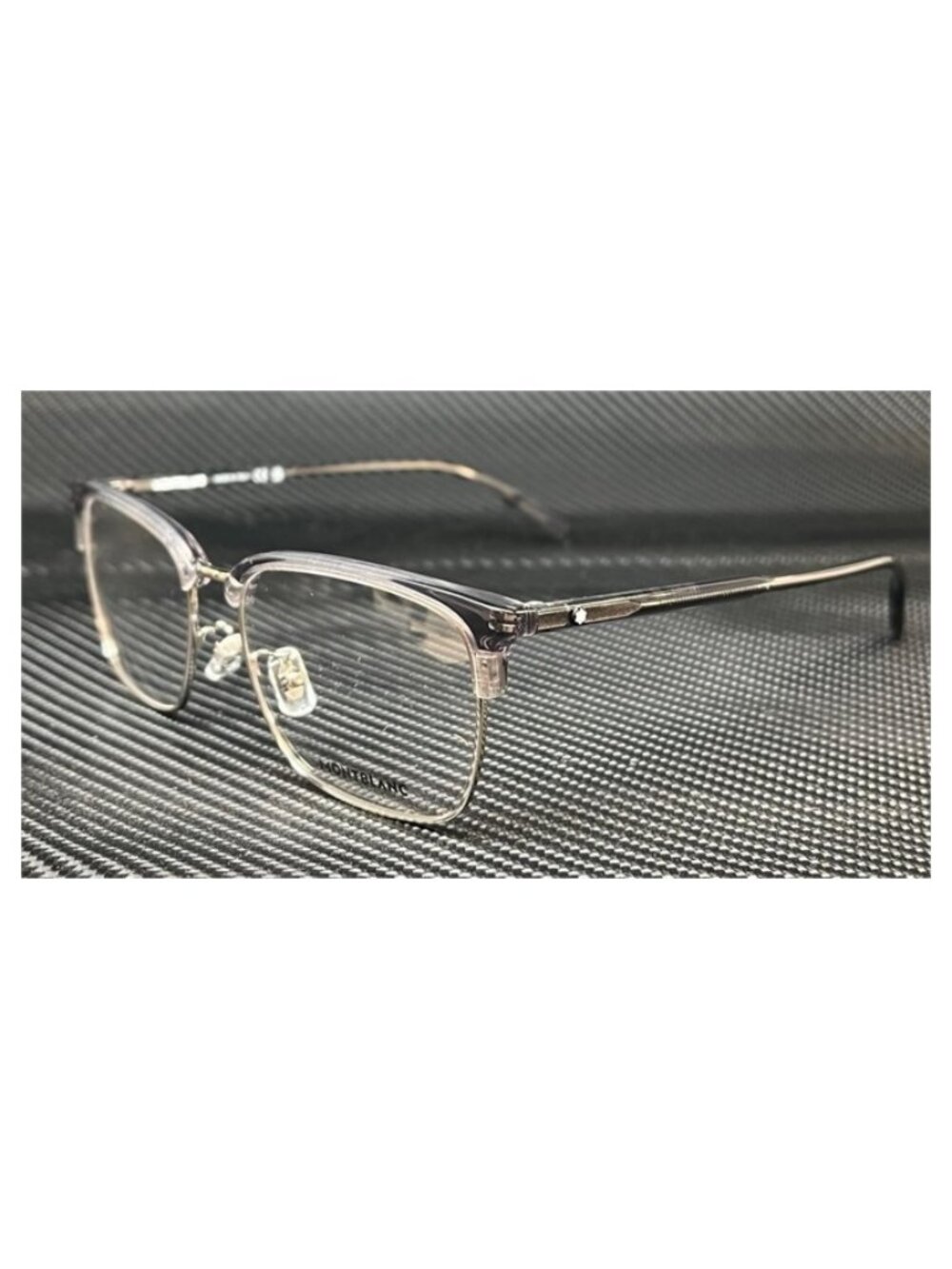 New Mont Blanc Men  Grey Transparent Eyeglasses  56- 17- 150